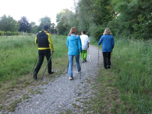 Die Nordic Walking-Gruppe jeden Mittwoch unterwegs