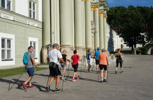 Die Nordic Walking-Gruppe jeden Mittwoch unterwegs