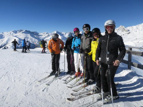 Die Gruppe im Skigebiet